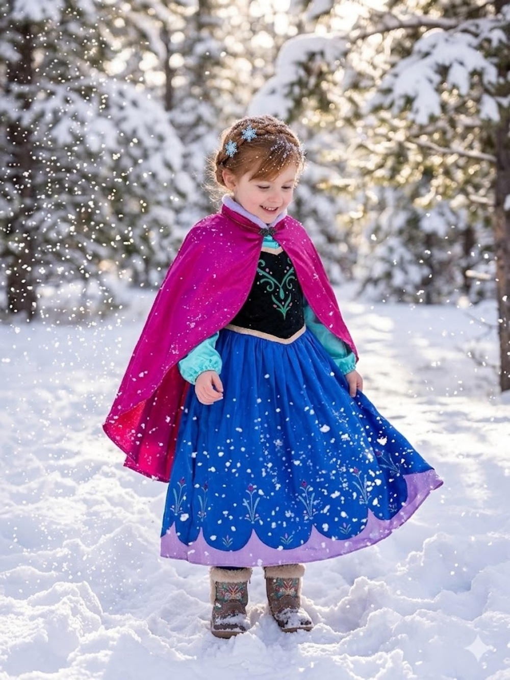 Disney Frozen Anna Bibbidi Bobbidi Dress-up Kids Costume Size 7/8